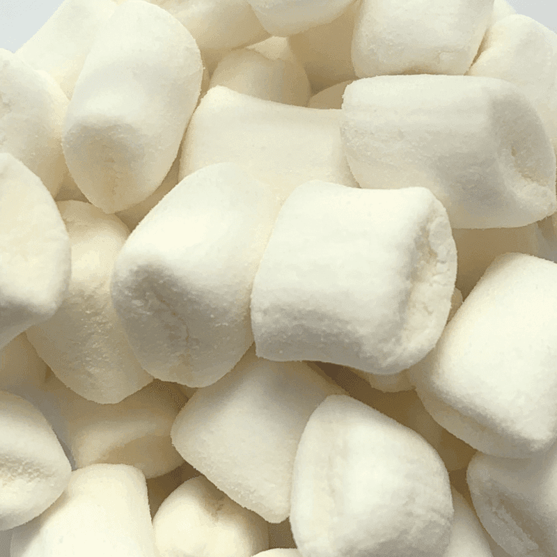 white mini marsh mallows